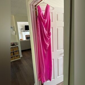 Elegant Pink Satin Nightgown